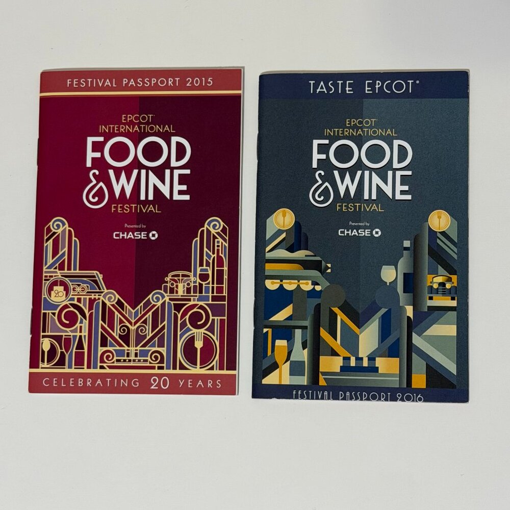 Disney EPCOT Food &‎ Wine Festival Passports 2015 & 2016